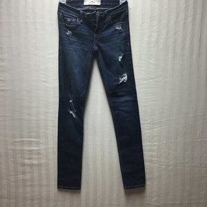 Hollister girls mid-rise ripped jeans